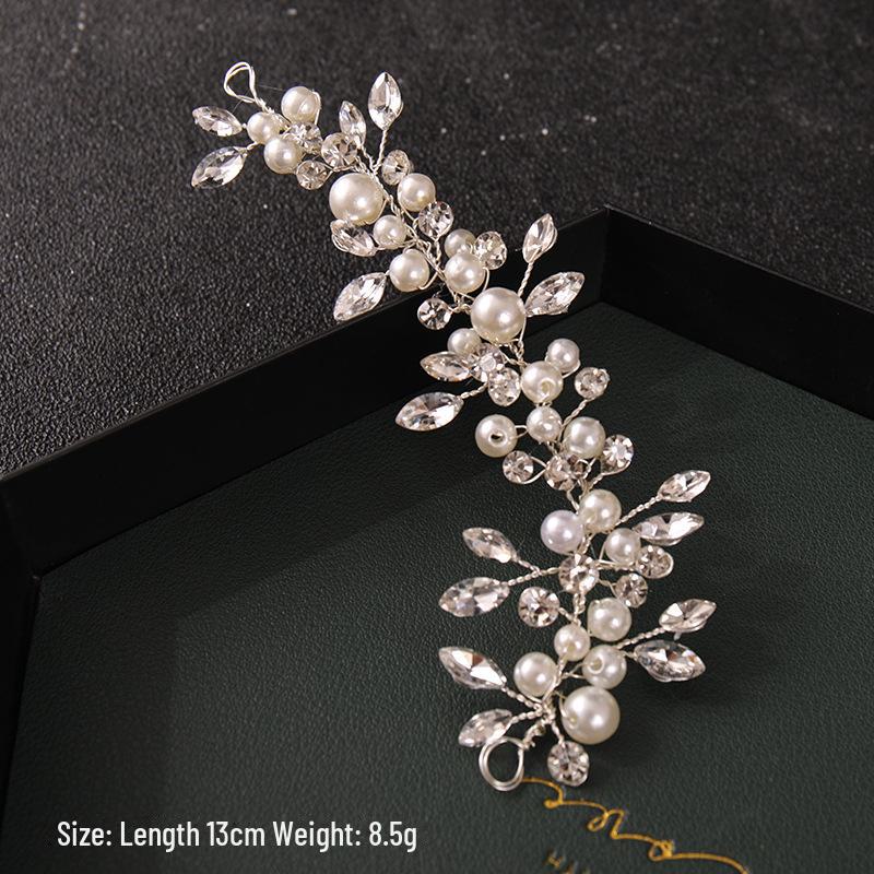 

Свадебная повязка на голову со стразами и жемчугом - аксессуары для волос в европейском и американском стиле