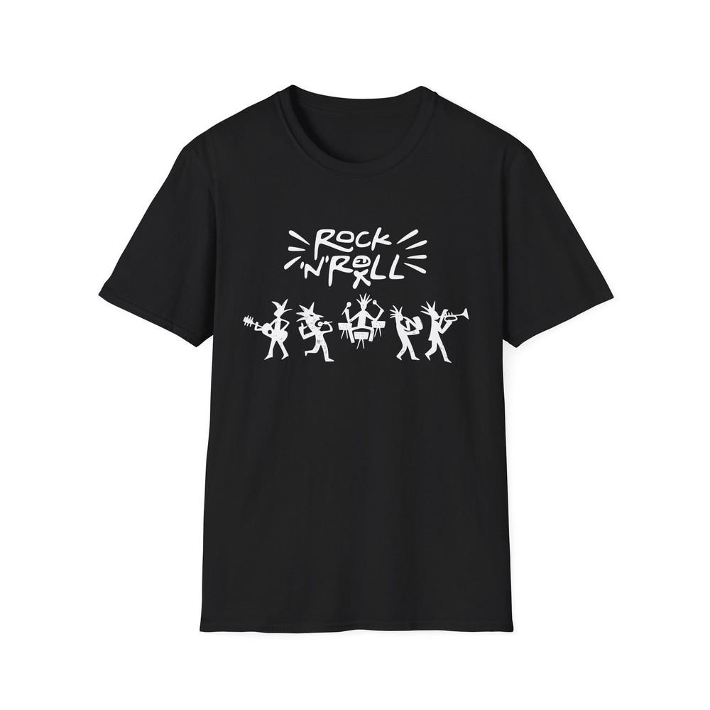 Hand Drawn Rock Band Unisex Softstyle T-Shirt, Music Fan Tee, Concert Shirt