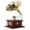 Antique Square Gramophone Showpiece for Home Decor, Office, Gift Idea, Music Lover Gift, Wooden Gramophone