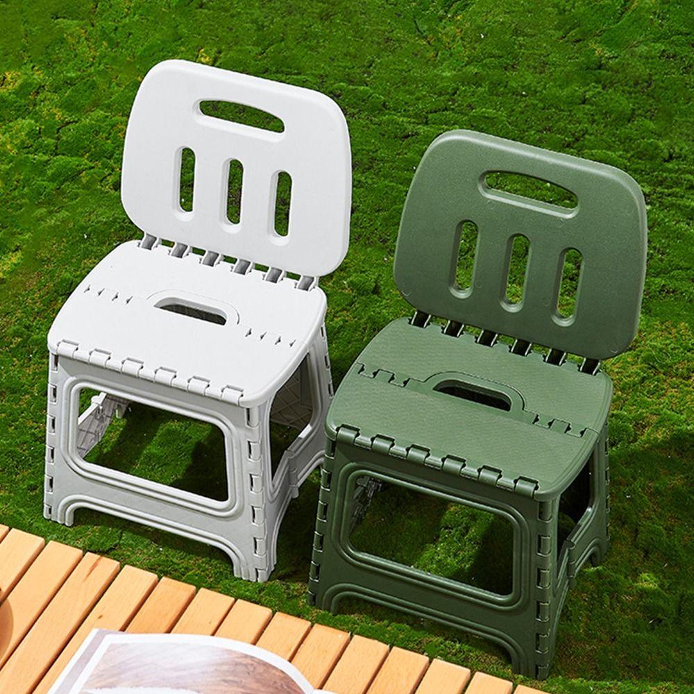 

Lightweight Folding Camping Chair Handheld Outdoor Leisure Stool Beach Chairs Outdoor Grey-with Back