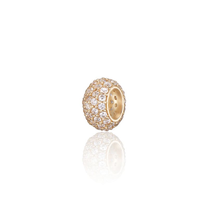 

LUNNE 14k Dome Pave Rondelle Pendant S (14K Gold) #LFP10 gold