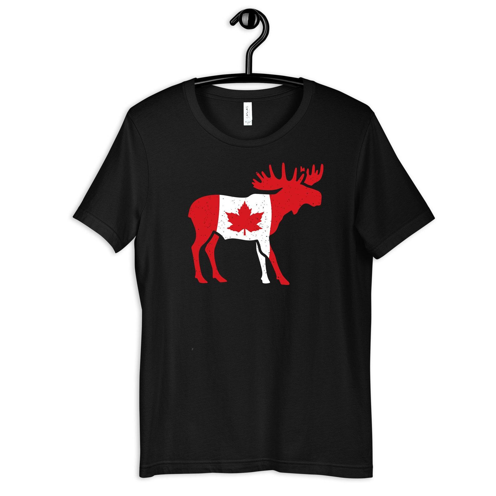 Canadian Moose T-Shirt, Flag T-shirt, Maple Leaf T-shirt, Canada Day Apparel, Kids Tee S