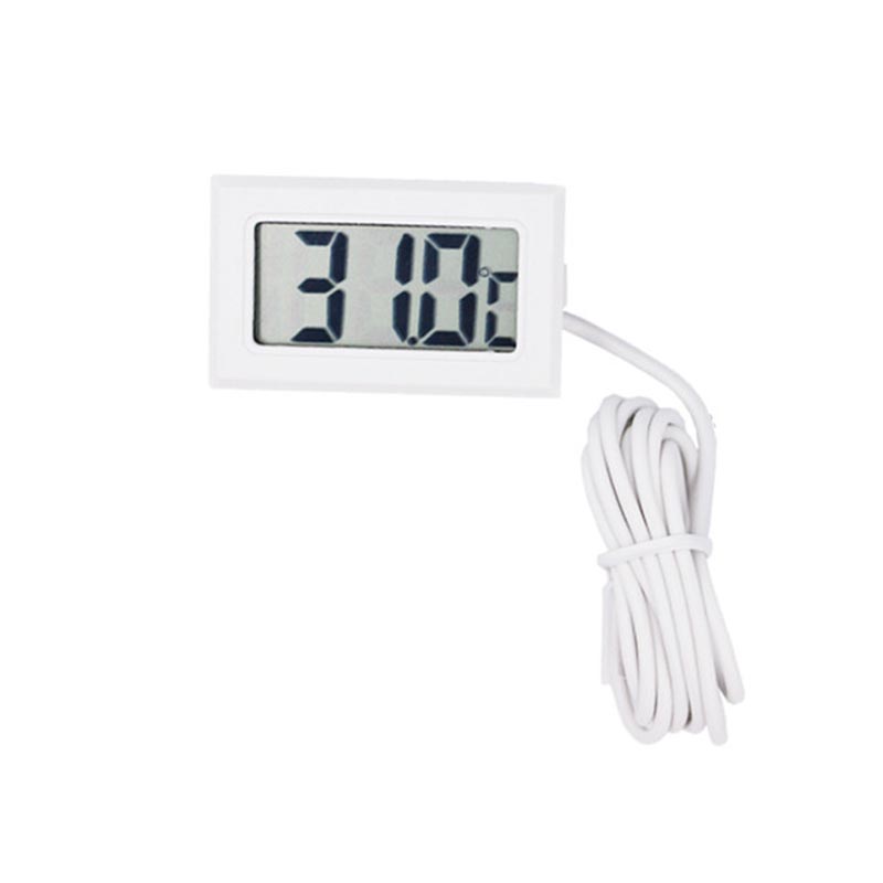Mini digital LCD thermometer -50~110degree Thermometer Sensor with waterproof probe for household Water tank refrigerator белый