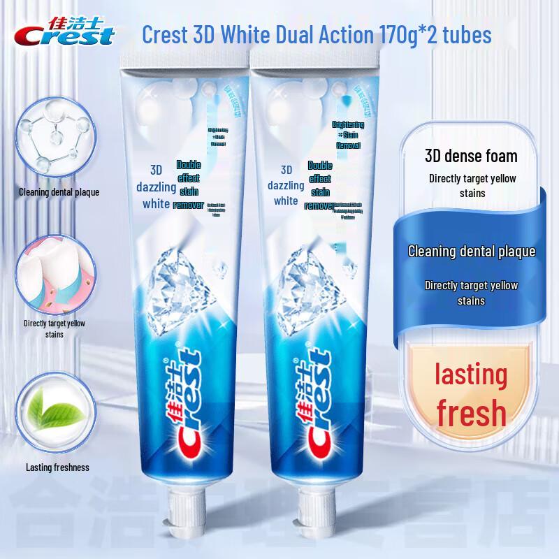 Зубная паста Crest 3D White двойного действия