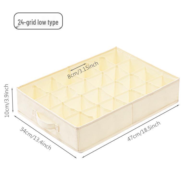 47cm Foldable Cotton Underwear Organizer for Wardrobe Drawer - Extended Version