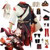 Kaedehara Kazuha Cosplay Costume Halloween Carnival Samurai Costume Wig Red Glasses