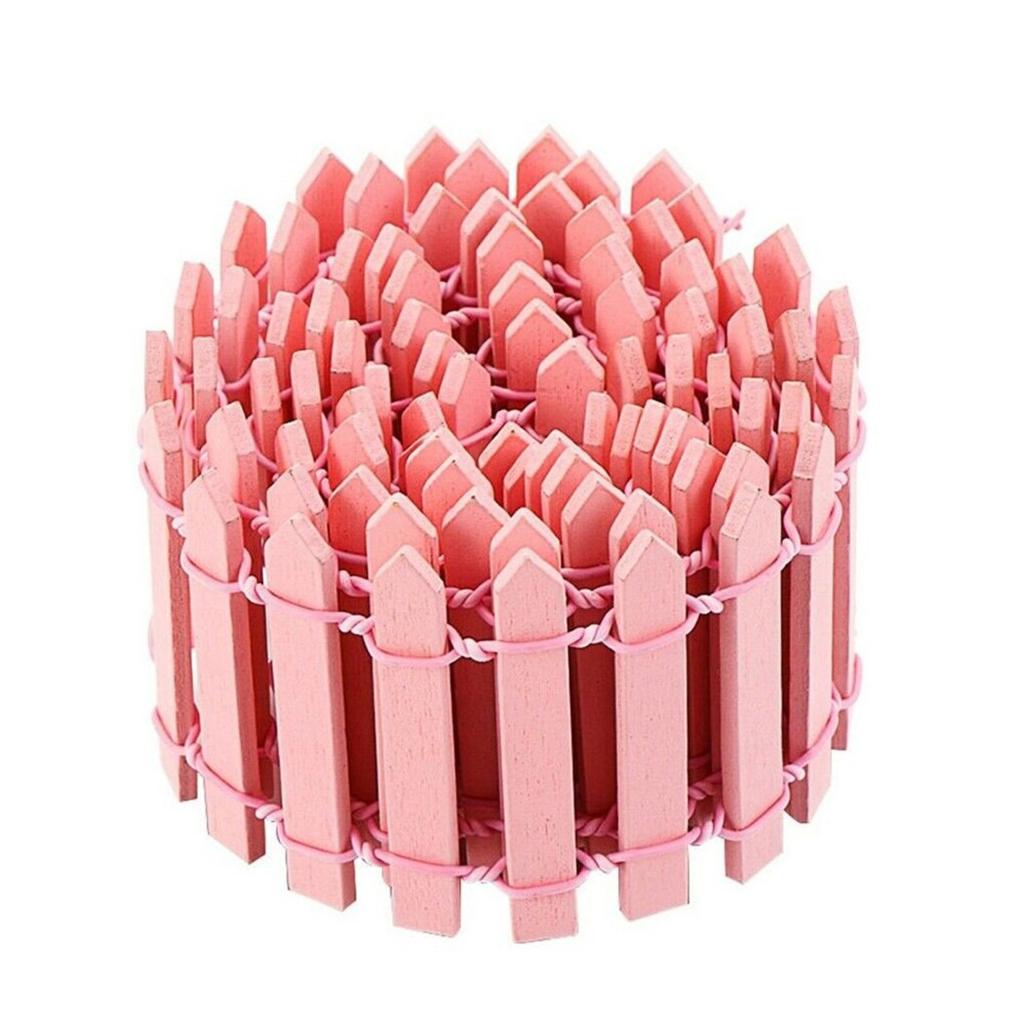 5*100cm Mini Wood Creative Simulation Small Fence Home Garden DIY Decoration Landscape Fairy Garden Figurines Miniatures Crafts