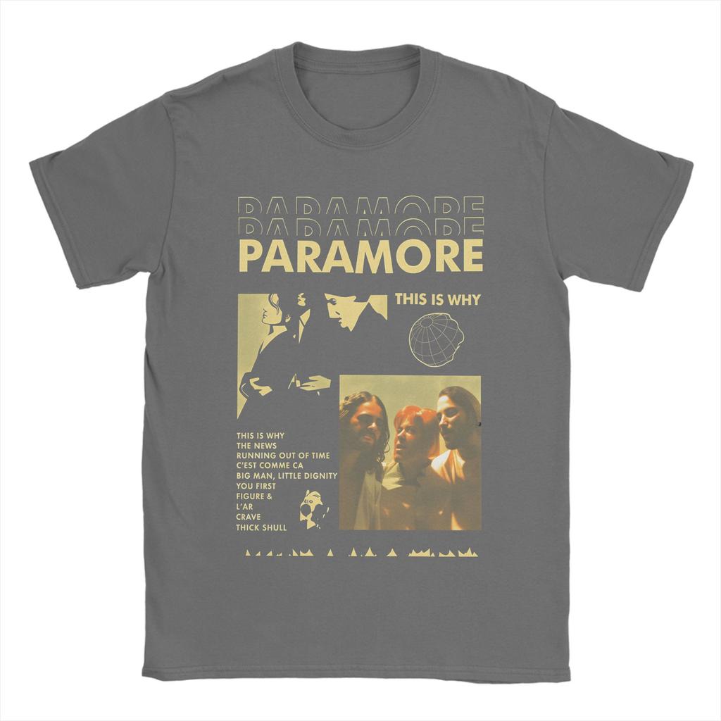 Paramore Band TShirt for Men  Casual Cotton Tees Crew Neck Short Sleeve T Shirt Plus Size Tops