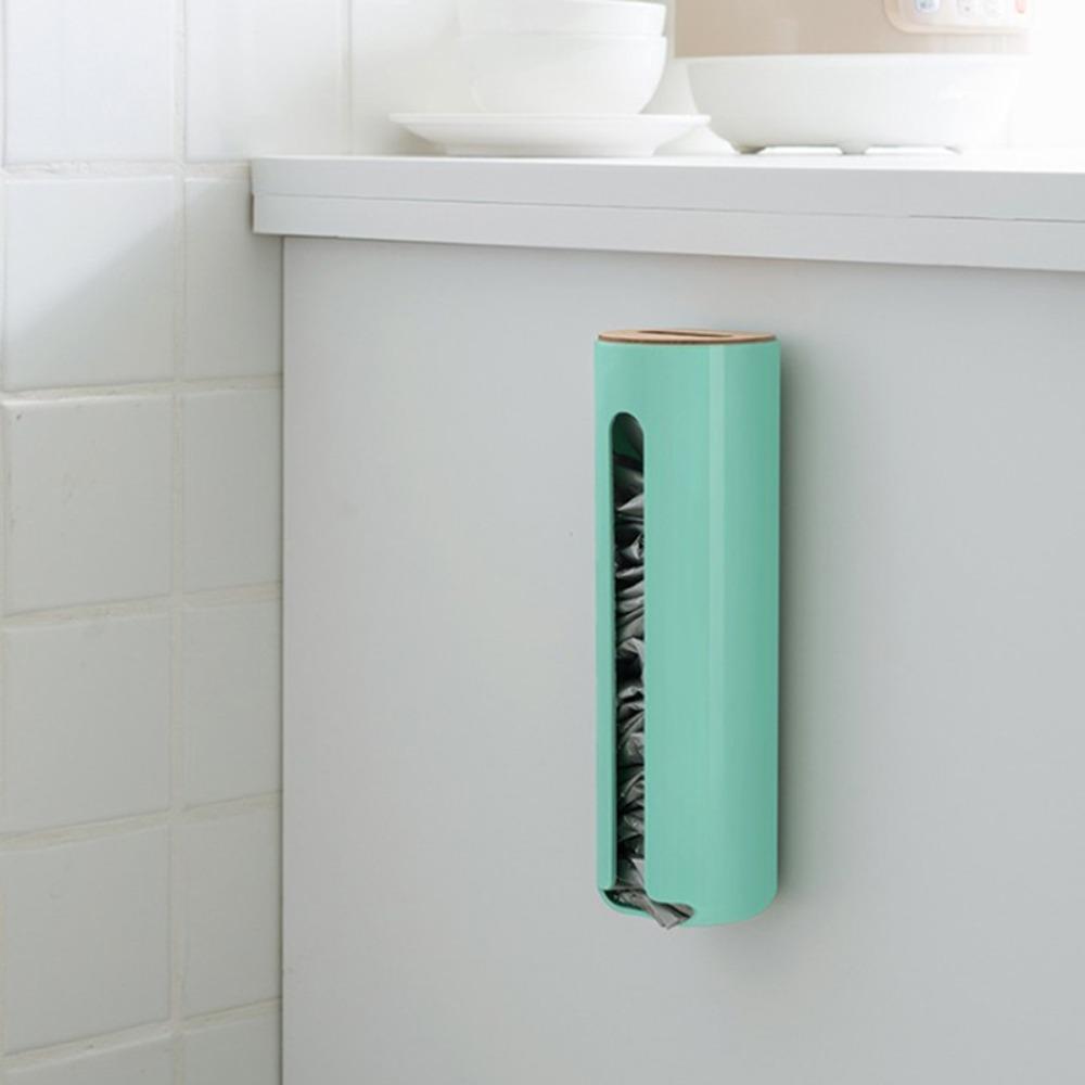 Plastic Cotton Pad Dispenser Wall Mount Garbage Bag Storage Box Cosmetic Organizer  Garbage Bag