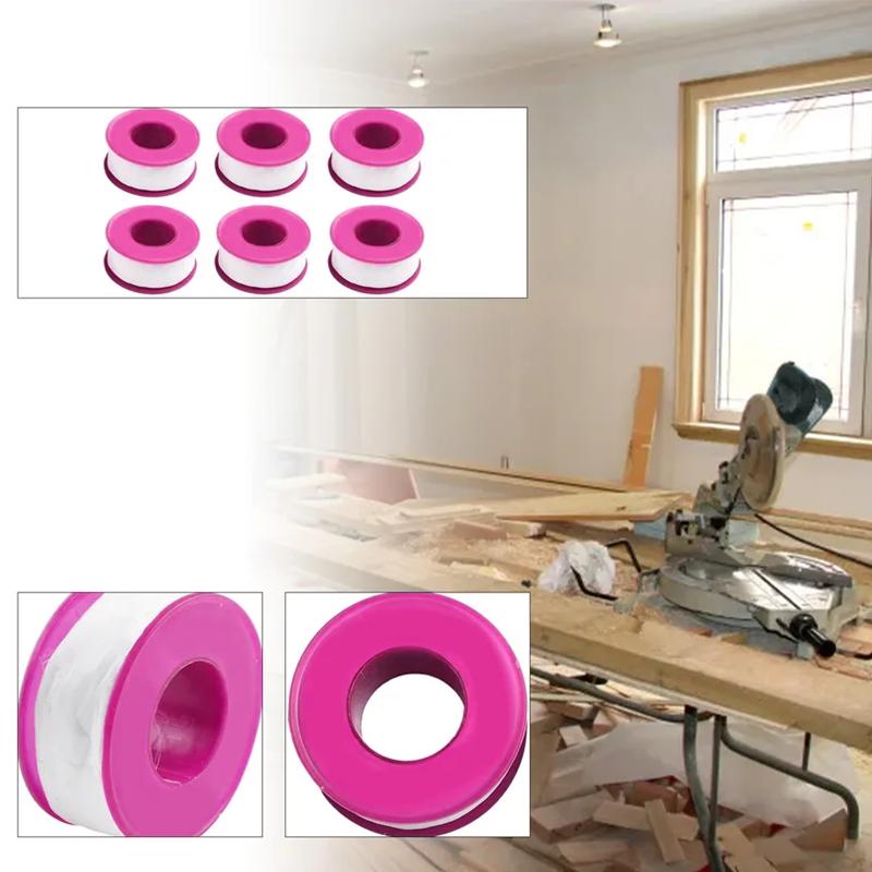 6Pcs PTFE Plumbing Thread Seal Tape Oil-Free Leakproof Sewer Plug Water Pipe Faucet Repair Tool Adhesives Sealants