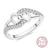 New Original 925 Sterling Silver Rings Stackable Infinite Silver Zircon Ring For Women Wedding Anniversary Birthday Jewelry Gift