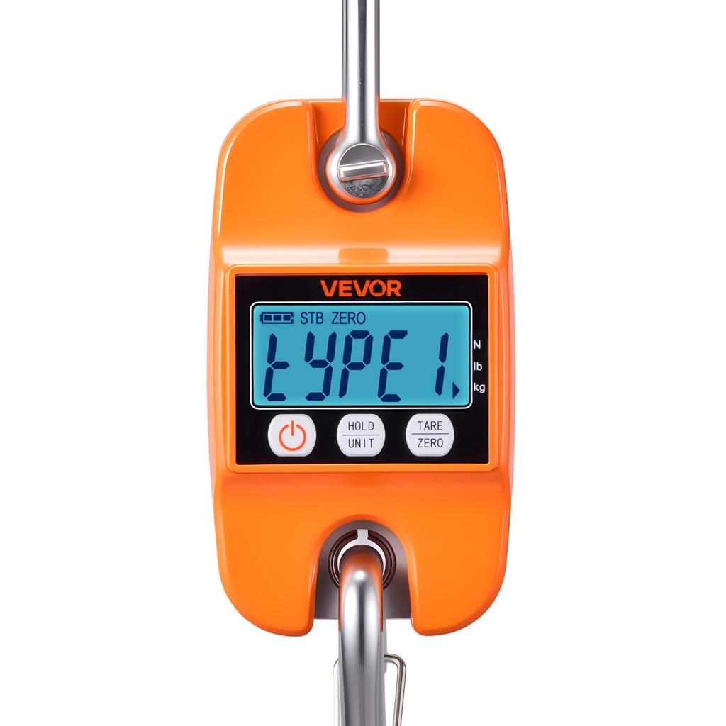 Digital Crane Scale, 880 lbs/400 kg Max Capacity, Handheld Hanging Scale with Cast Aluminum Case & LCD Display, 100 g Division & 3 Unit Switch,