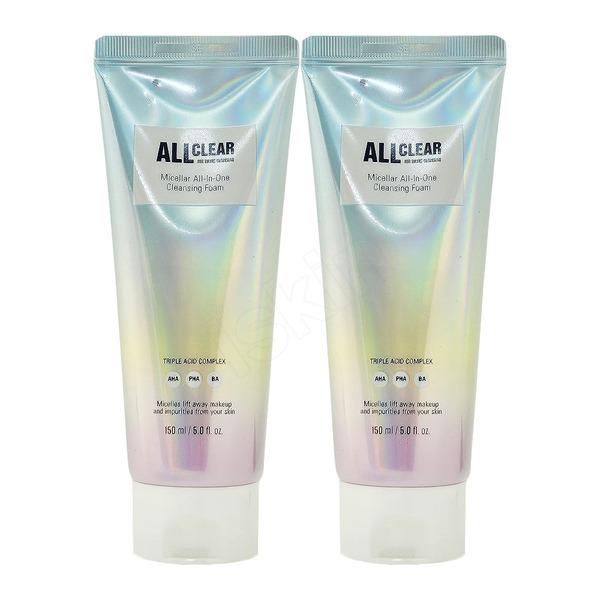 1+1 THEFACESHOP All Clear Micellar All-in-One Cleansing Foam 150ml