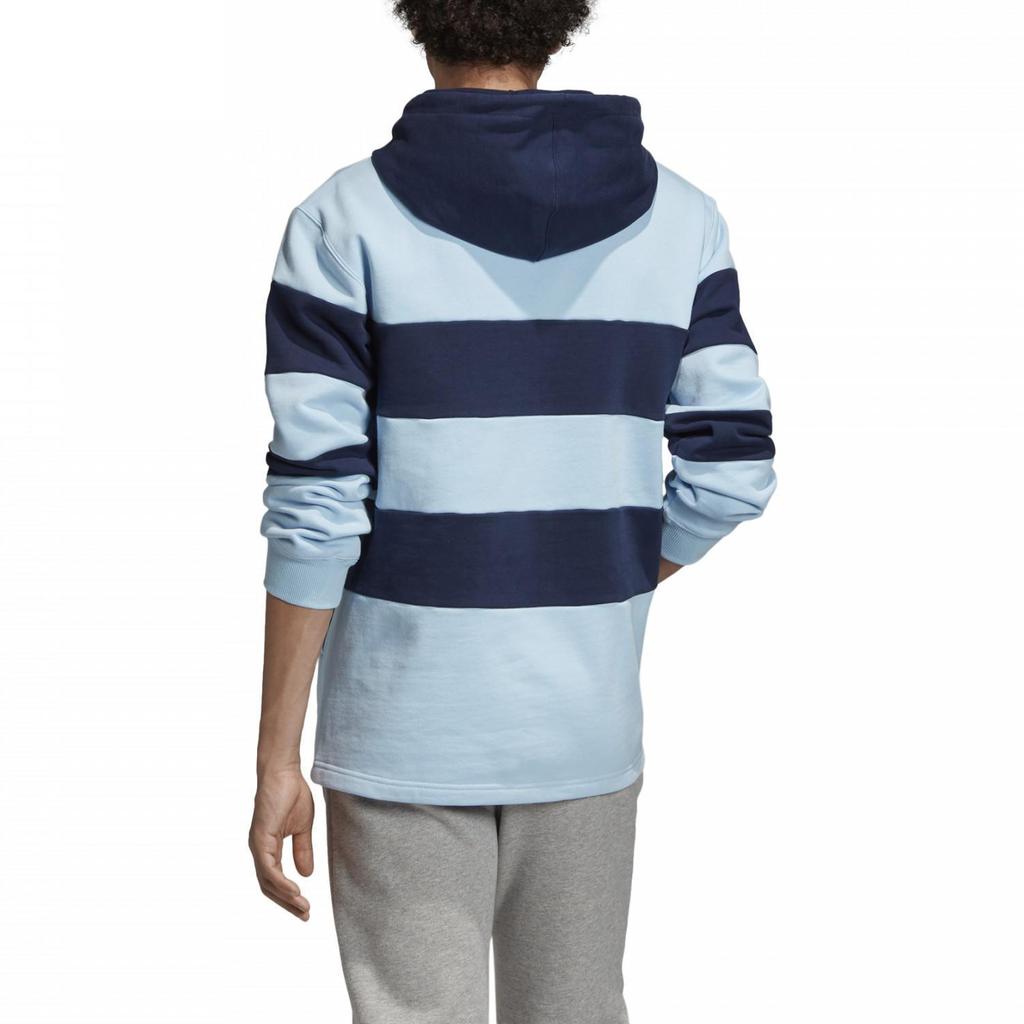 Adidas Originals Samstag Patchwork Drawstring Hoodie Men Hoodie Light-Blue EC9303