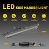White Marker LED Rear Side Lamps Clear Lights Reflector For Lens 2015-up Mustang