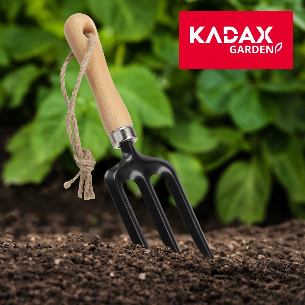 KADAX 3-Pronged Fork for Flowers Transplanting Plants