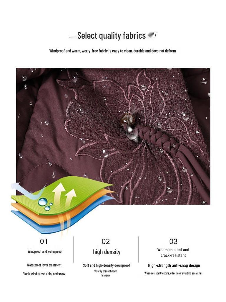 Women's New Chinese Style Long Duck Down Winter Jacket