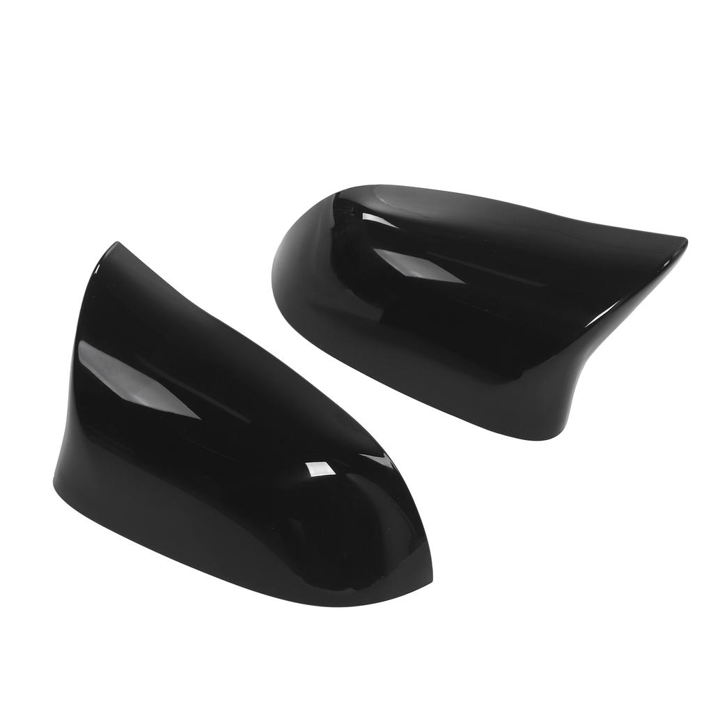 Par Sidobackspegelkåpa Trim Skyddsfodral Blank Svart Passar för X5 F15   X6 F16 2014 2018