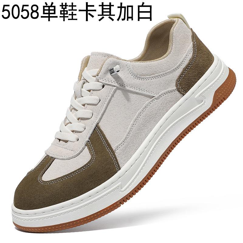 

Spring men s shoes new retro board shoes men s shoes genuine leather sports and leisure white background versatile color matching men s leather shoes 44