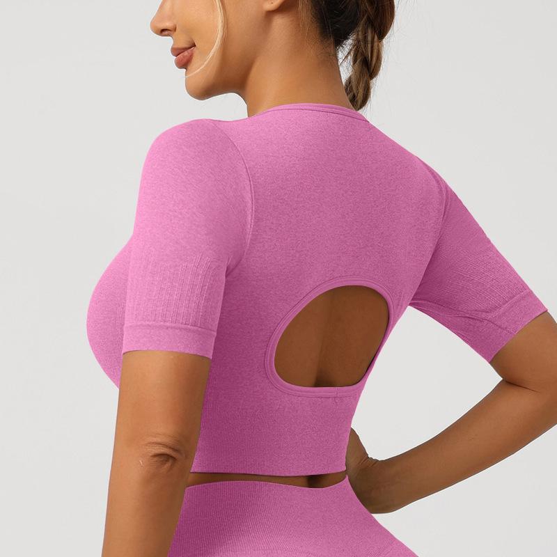 Yogaanzug-Set: Sportweste, hochtaillierte Hose und Fitnessshorts