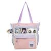 College Contrast Color Stitching Shoulder Bag Women's Lightweight Crossbody Bag Student Class Bag