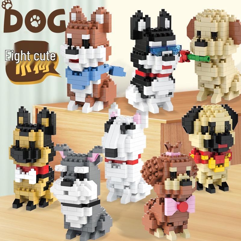 Puppy Cute Dog Series Compatible with LEGO Micro Bricks - Building Blocks Toy for Kids