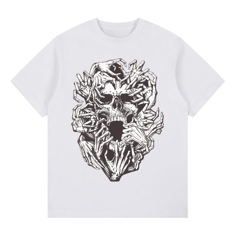 Y2k Crew Neck Pure Cotton TShirt Trendy Loose Short Sleeve Top Comfortable Fashion High Street Cool Stylish Tees for Men Women