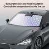 Car Sunshades Front Windshield Sunshade Blocks UV Rays Reduces Heat Accumulation Cooling Car Windshield Cover Fuel Saving Car Accessory