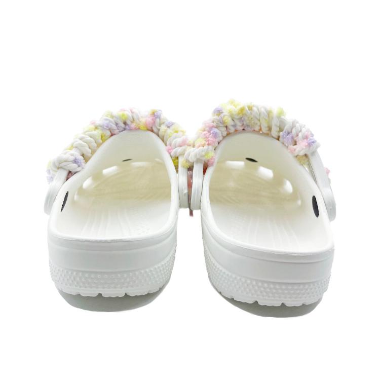 Crocs Classic Clog Harley Quinn Deeds Girly School Style Niche Design Travel Beach Street Fashion Trend EVA Hole Shoes Unisex White