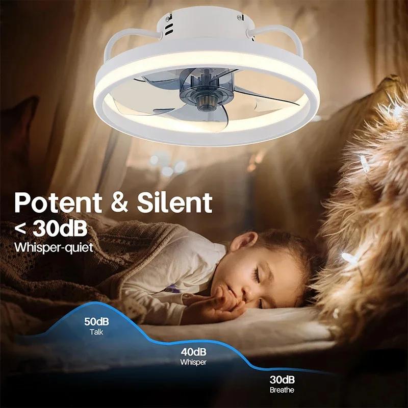 Ceiling Fans With Lights APP Emote Control DC Motor Stepless Dimmable 6Speed DC Motor Stepless Dimmable 33-40cm Smart Fan Light