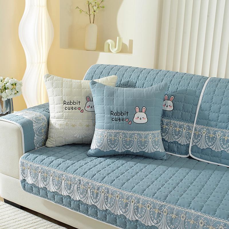 Embroidery Fabric Universal Non-Slip Thickened Sofa Cushion Simple Fashion Sofa Cover Back Towel  New