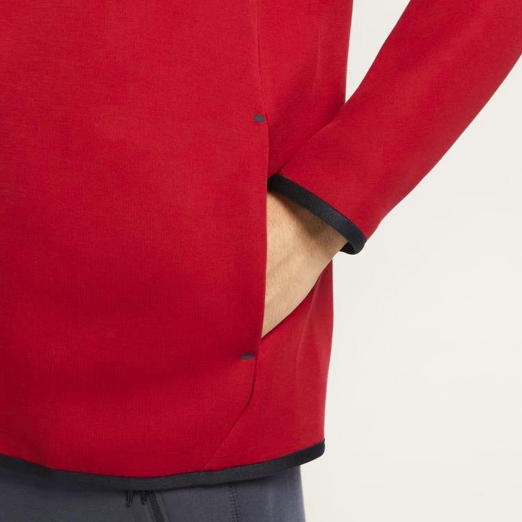 Nike Windrunner Comfortable Durable Casual Simple Cardigan Hoodie Men outerwear Red Black HV0950-687