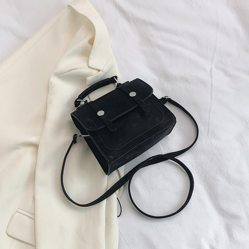 Korean Version of Fashionable Texture Versatile Ins Handbag 2025 Spring and Summer New Foreign Style Solid Color Messenger Bag Small Square Bag