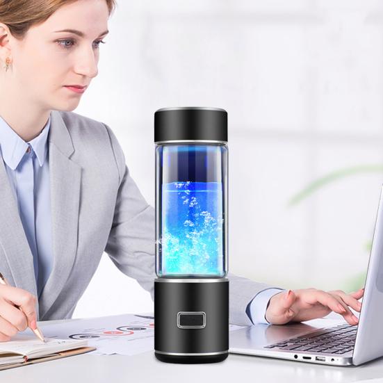 300ML Wasserstoffreiches Wasserflasche SPE PEM Technologie Tragbare Glas Wasserstoffwasser