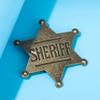Distintivi da Sceriffo per Adulti Occidentali Costume Stella a Forma di Spilla Metallica Brooch Feste di Carnevale Regali per Halloween Cowboy Onore Giocattolo Scolastico