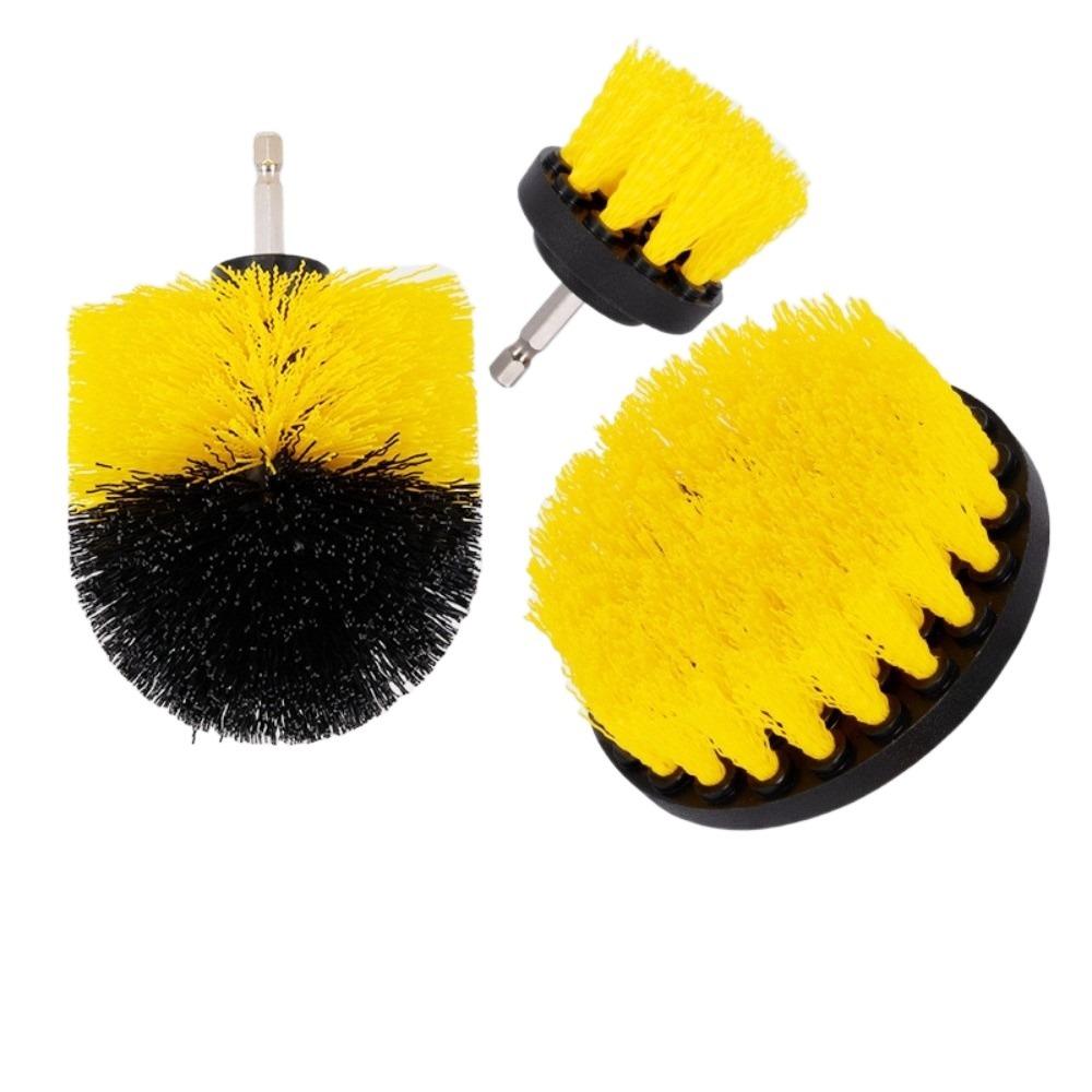 

3/5/7Pcs Extension Pole Cleaning Brush Tool Kit Plastic Round Versatile Scrub Kit Tile Cleaning 3pcs-A