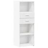 VidaXL Highboard White 45x42.5x124 Cm Engineered Wood, Buffet, Cupboard, Sideboard, Cabinet, Storage Cabinet, 846166
