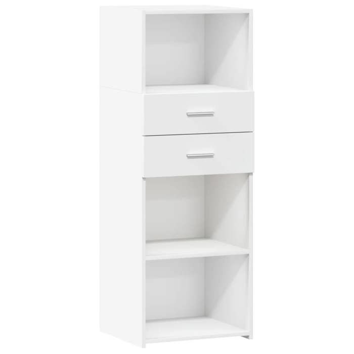VidaXL Highboard White 45x42.5x124 Cm Engineered Wood, Buffet, Cupboard, Sideboard, Cabinet, Storage Cabinet, 846166
