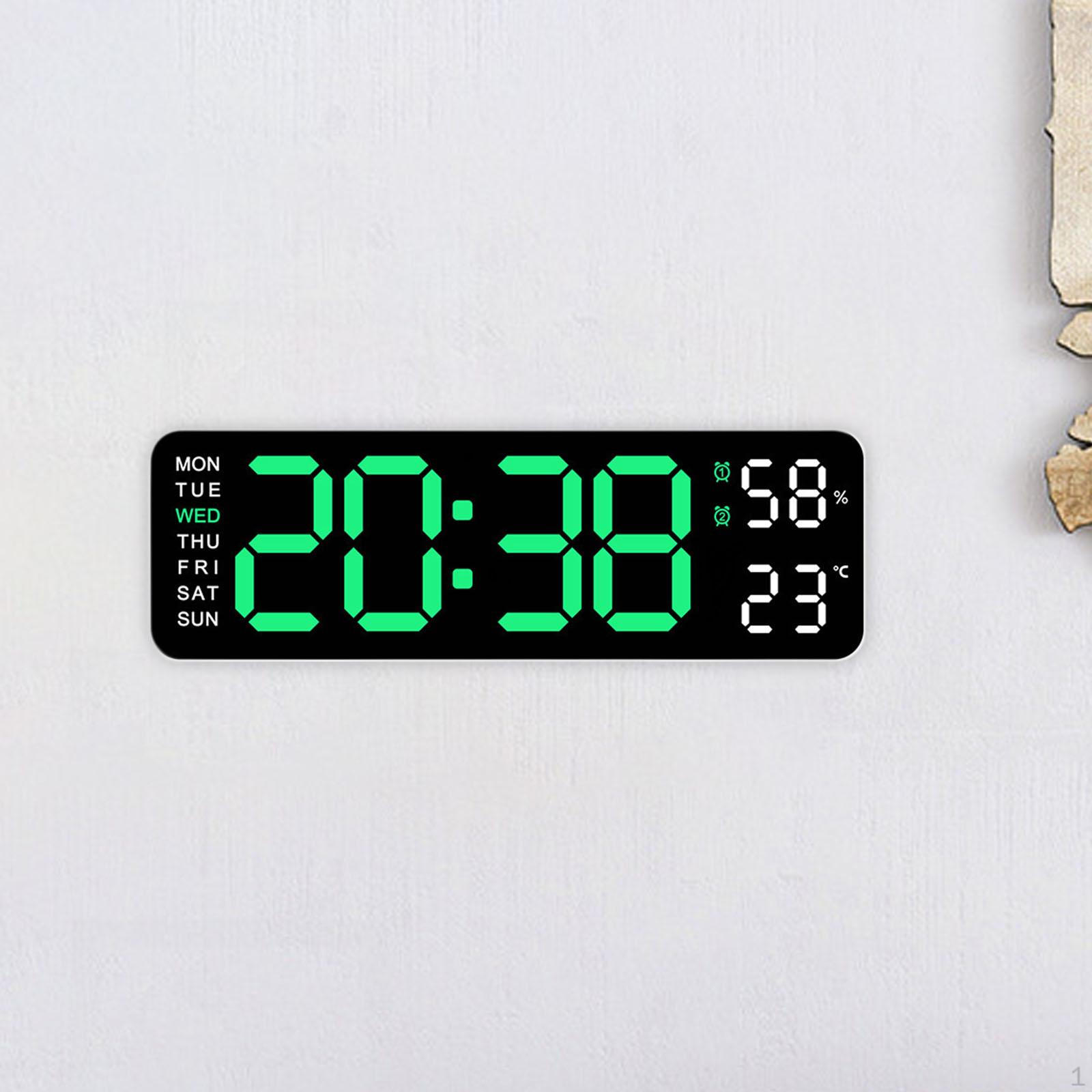 

Цифровий будильник Електричний стіл День тижня Дисплей Настінний Сучасний для Green Light