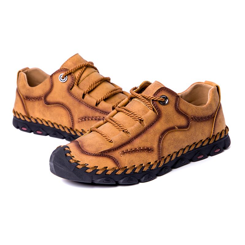 Duże rozmiary męskie obuwie Modne męskie skórzane buty Ręcznie robione skórzane buty