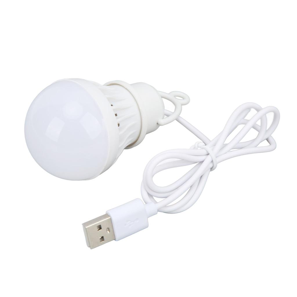 Camping LED Light Bulb Energy Saving USB Light Bulb with Hook for Outdoor Tent Hiking Party