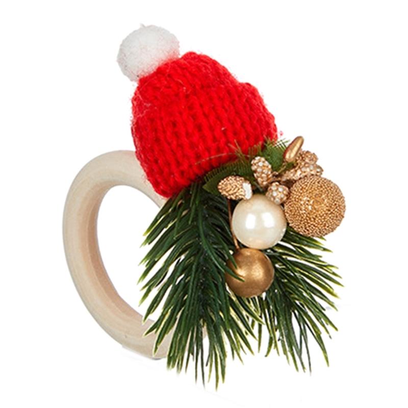 Set of 6 Napkin Buckles Decorative Serviette Rings Napkin Holder Christmas Tabletop Decorations for Wedding Banquets