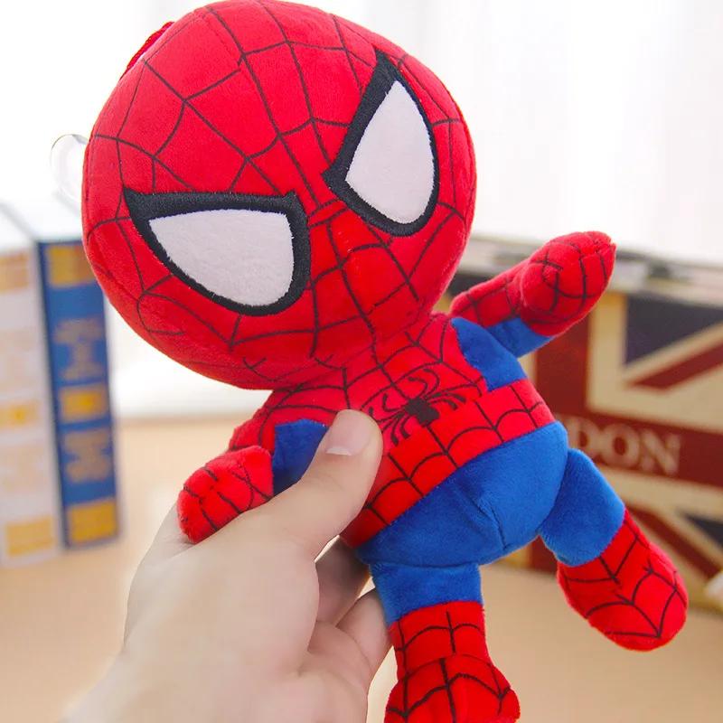 STOCK 27cm Man Spidermaned Plush Toys Movie Dolls MarvelAvengers Soft Stuffed Hero Captain America Iron Christmas Gifts