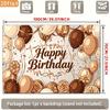 Send a 2D banner 2D flat banner 1 piece polyester background color brown floral balloonszyc
