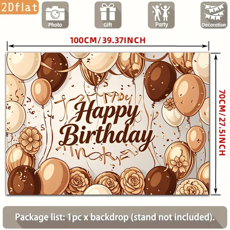 Send a 2D banner 2D flat banner 1 piece polyester background color brown floral balloonszyc