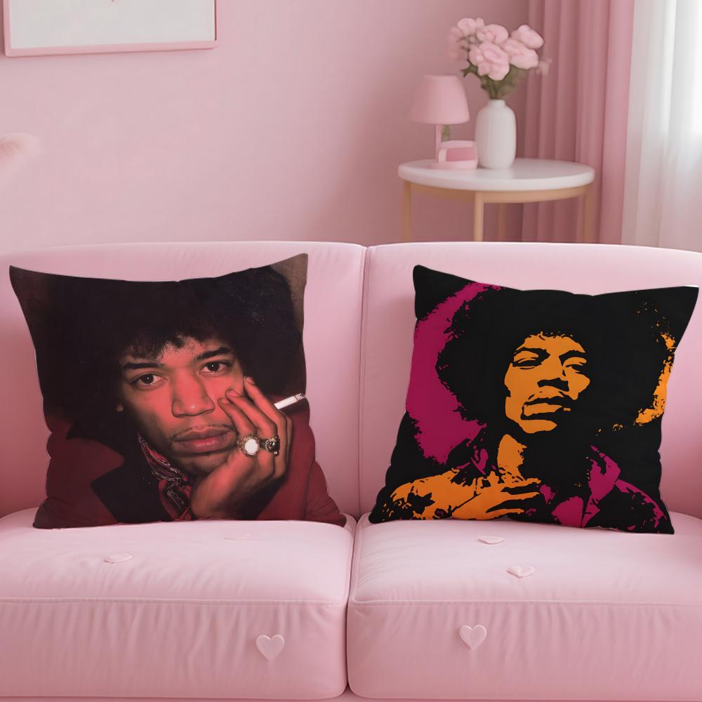 Klasický zpěvák Jimi Hendrix Povlak na polštář Měkký a snadno pratelný Povlak na polštář – Univerzální pro pohovku, postel, cestování a kancelář