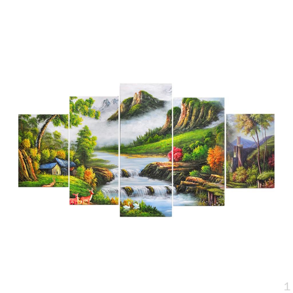

5 Panels Oil Landscape Painting Canvas 2