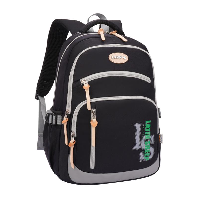 

Student schoolbag Multifunctional multi-layer large-capacity junior high school student High school student fashion backpack чорний