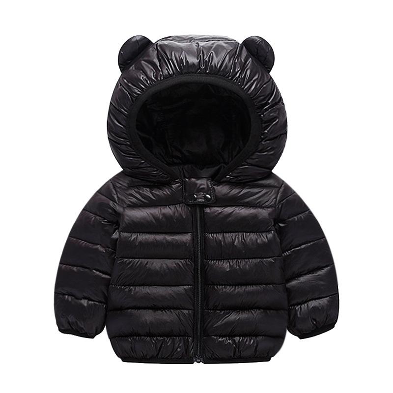 Cartoon Jungen und Mädchen Baumwolle Klein- und Mittelgroße Kinder Leichte Kapuzen-Daunen-Baumwollkleidung