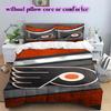Ice Hockey Logo Pattern Bedding Quilt Set Quilt Cover Pillowcase Home Decoration Birthday Gift (1*duvet cover+ 2*pillowcase, without core)